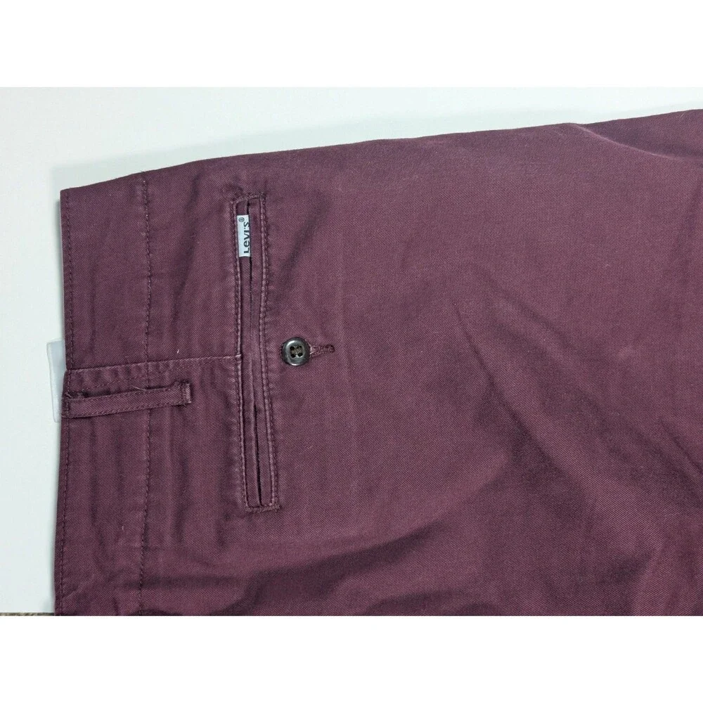 Levi Jeans 34x32 Plum Cotton Pants Straight Leg 34x32
